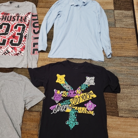Boys size 18 (S) shirt bundle of 4, 2 short sleeve 2 long sleeve - Picture 2 of 5